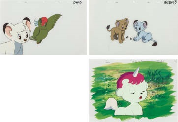 セル画「ジャングル大帝・ユニコ」より3点セット Animation cel